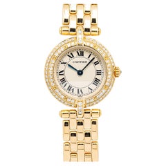Cartier Panthere Vendome Factory Diamond White Dial Ladies Watch 24mm