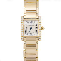 Cartier Tank Francaise W50002N2 Aftermarket Diamond Bezel Women's Watch 20mm