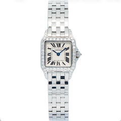 Cartier Santos Demoiselle W25064Z5 White Dial Quartz Women's Watch 20mm