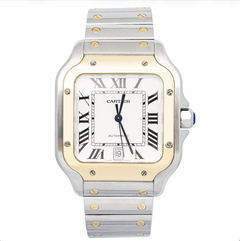 Cartier Santos W2SA0006 White Dial Automatic Men's Watch 39mm