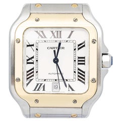 Cartier Santos W2SA0006 White Dial Automatic Men's Watch 39mm