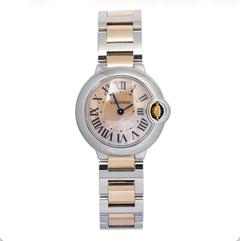 Cartier Ballon Bleu W6920034 Pink Dial Quartz Women's Watch 28mm