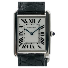 Cartier Tank Solo W1018355 2016 Card Stainless Steel White Dial Men's Watch 28mm
