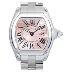 Cartier Roadster W62017V3 Pink Dial Quartz Women's Watch 32x36mm