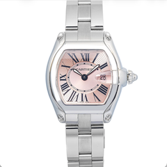Cartier Roadster W62017V3 Pink Dial Quartz Women's Watch 32x36mm