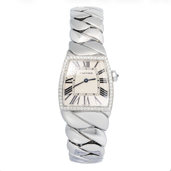 Cartier La Doña W660022I Diamond White Dial Quartz Women's Watch 27x29mm