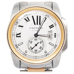Cartier Calibre de Cartier W7100036 Two Tone Silver Dial Men's Watch 42mm