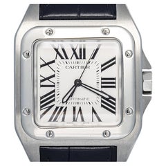 Cartier Santos X-Large W20073X8 Stainless Steel White Dial Men's Watch 42mm