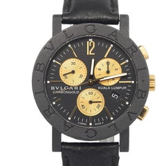 Bvlgari Carbon Gold BB38CLCH Yellow Gold & Carbon Black Dial Men's Watch 38mm