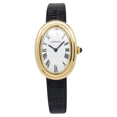 Cartier Baignoire 78094 18k Yellow Gold White Dial Women's Watch 22mm
