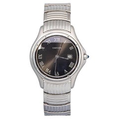Cartier Cougar W35016F8 Stainless Steel Black Dial Unisex Watch 32mm