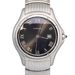 Cartier Cougar W35016F8 Stainless Steel Black Dial Unisex Watch 32mm