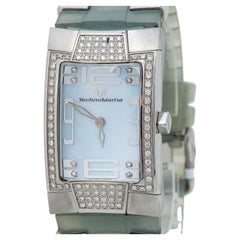Technomarine DXSL 1.0CT SS Blue Arabic Dial Quartz Men's Watch 36mm