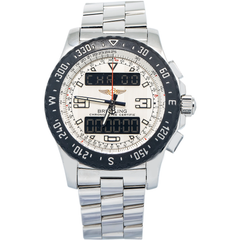 Breitling Airwolf Raven A78364 SS Cream Index Dial Quartz Men's Watch 44mm