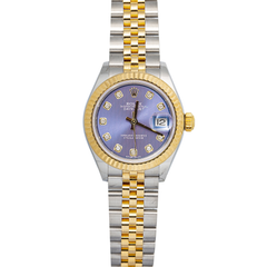 Rolex Lady-Datejust 279173 18k YG Purple Dial Auto Women's Watch 28mm