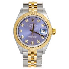 Rolex Lady-Datejust 279173 18k YG Purple Dial Auto Women's Watch 28mm