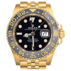 Rolex GMT Master II 126718GRNR 18k YG Black & grey Index Dial Auto Men's 40mm
