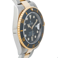 Montre Rolex Submariner Date 116613LN en acier inoxydable, cadran noir à index, mouvement automatique, pour homme, 40 mm