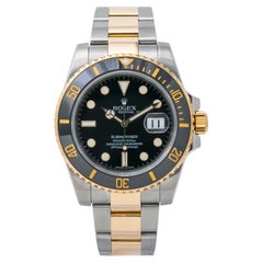 Montre Rolex Submariner Date 116613LN en acier inoxydable, cadran noir à index, mouvement automatique, pour homme, 40 mm