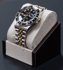 1980 Rolex GMT Master 16753 18 Karat Yellow Gold and Stainless Steel Black Dial