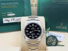 Rolex Air King 126900 40mm Black Dial Stainless Steel Box Paper