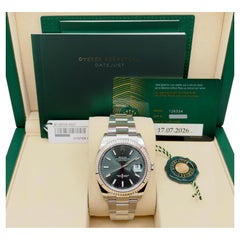 2026 Rolex Datejust 41 126334 Mint Green Dial 18k White Gold Steel Box Paper