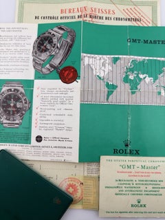 Rolex GMT Master Pepsi 1675 Matte Black Dial Red Blue Bezel Steel Box Paper