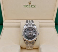 2024 Rolex Datejust 41 126334 Slate Wimbledon Dial 18K Gold Steel Box Paper