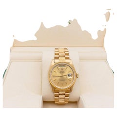 Rolex President Day-Date 18078, 36 mm, finition « bark », cadran champagne, or jaune 18 carats
