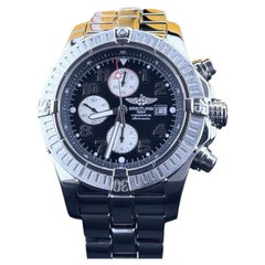 Breitling Super Avenger A13370 48mm Black Dial Stainless Steel Box Paper