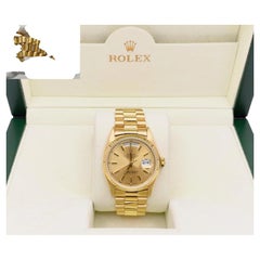 Rolex Day Date President 18038 36mm Champagne Dial Quickset 18k Yellow Gold