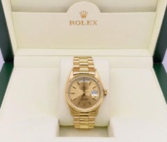 Rolex Day Date President 18038 36mm Champagne Dial Quickset 18k Yellow Gold
