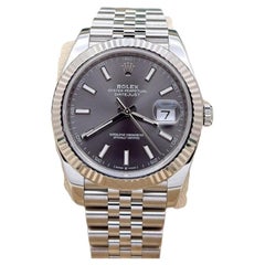 2023 Rolex Datejust 41 126334 Slate Rhodium 18k Gold Steel Box Paper Jubilee