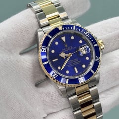 Rolex Submariner Blue 16613, 40 mm, blaues Zifferblatt, blaue Lünette, 18 Karat Gelbgold und Edelstahl