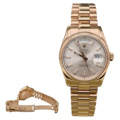 2007 Rolex President Day Date 118235 36mm Silver Dial 18K Rose Gold Box Papers