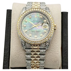 Rolex Datejust 116233 Iced Out Diamond Watch 18K Yellow Gold Stainless Steel