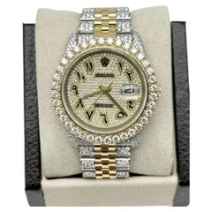 Rolex Datejust 116233 Iced Out Diamond Watch 18K Yellow Gold Stainless Steel