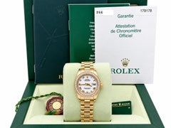 Rolex Lady President 179178 Factory Diamond Bezel White Dial 18k Gold Box Paper