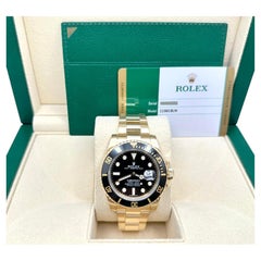2018 Rolex Submariner 116618LN 40mm Black Ceramic 18k Yellow Gold Box Paper