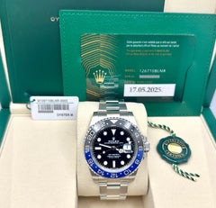 2025 Rolex GMT Master II Batman 126710BLNR Black Blue Bezel Steel Box Paper