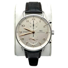 IWC Portuguese Portugieser Chronograph IW371445 41mm Stainless Steel Box Paper