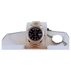 Rolex Day Date President 228238 40mm Black Motif Dial 18k Yellow Gold Box Paper