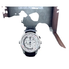 Girard Perregaux World Time Chrono WW.TC 49805 43mm White Dial Steel Box Paper