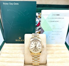 Rolex Day Date President 118238 36mm Champagne Dial 18k Yellow Gold Box Paper