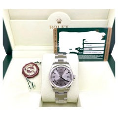 Rolex Oyster Perpetual Midsize 177200 31mm Silver Roman Dial Steel Box Paper
