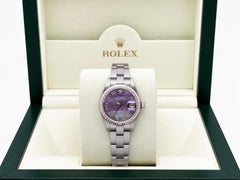 Rolex Ladies Datejust 79174 Black Mother of Pearl Dial 18k Gold Steel Box Paper