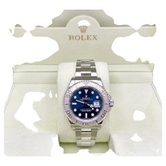 Rolex Yacht Master 116622 40mm Blue Dial Platinum Bezel Stainless Steel
