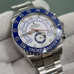 2022 Rolex Yacht Master II 116680 Mercedes Hands Blue Ceramic Steel Box Paper