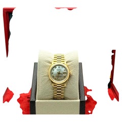 Rolex Ladies Datejust President 69178 Factory Mother of Pearl MOP Dial 18K Gold