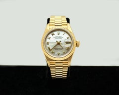 Rolex Ladies Datejust President 69178 Factory Mother of Pearl MOP Dial 18K Gold